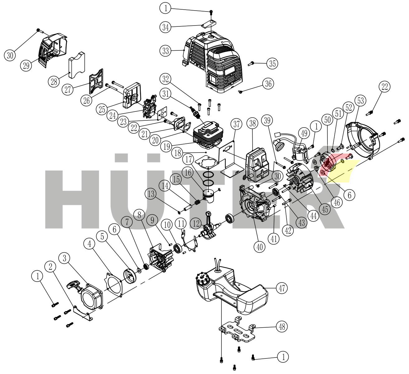 Двигатель 1E40F TPW 70/2/37